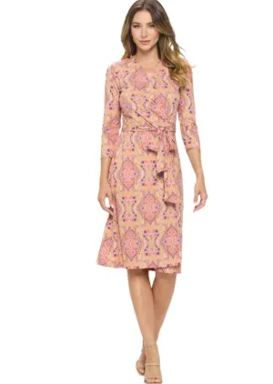 A Feminine Touch Jersey Wrap Dress Made in USA