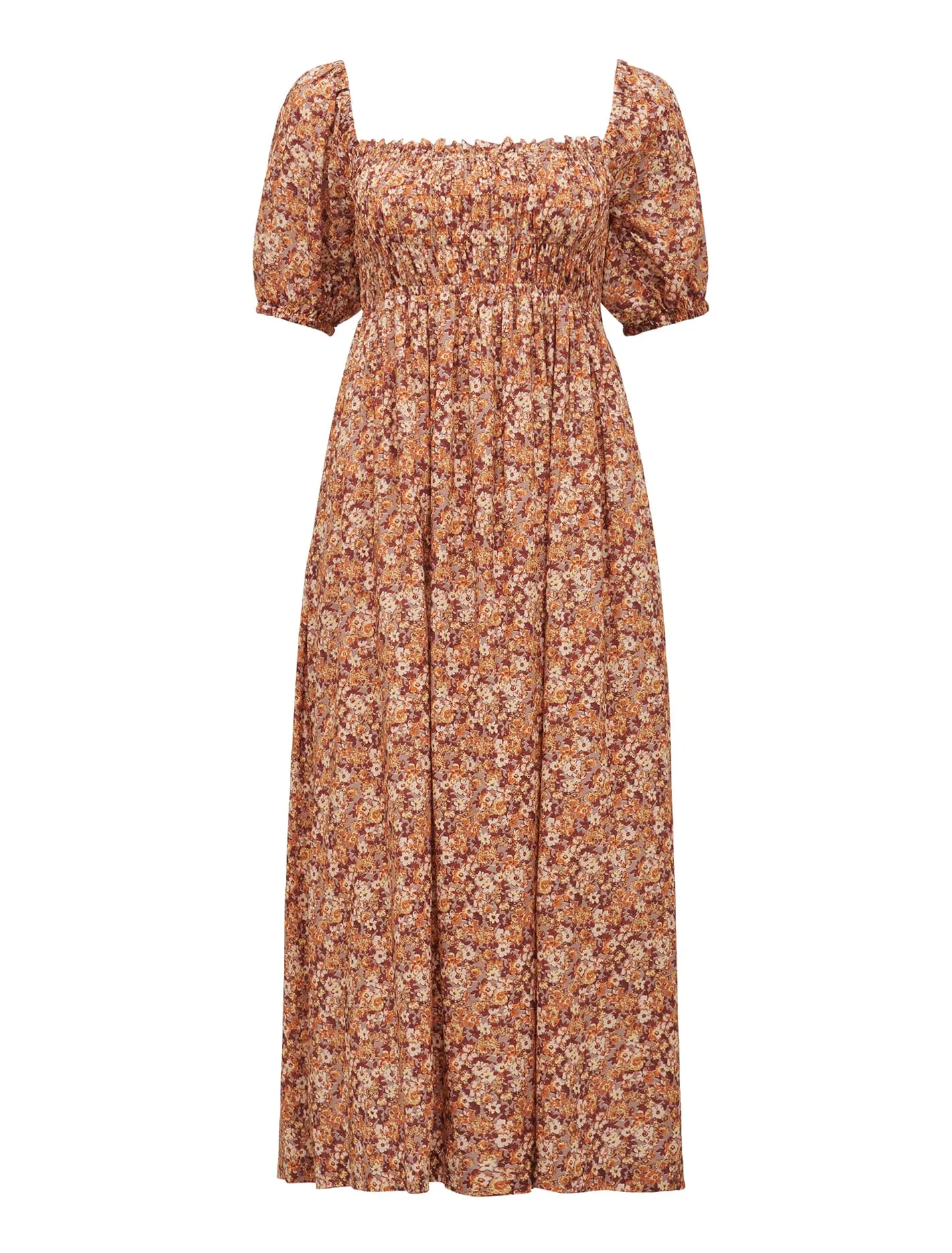 Ashton Shirred Midi Dress