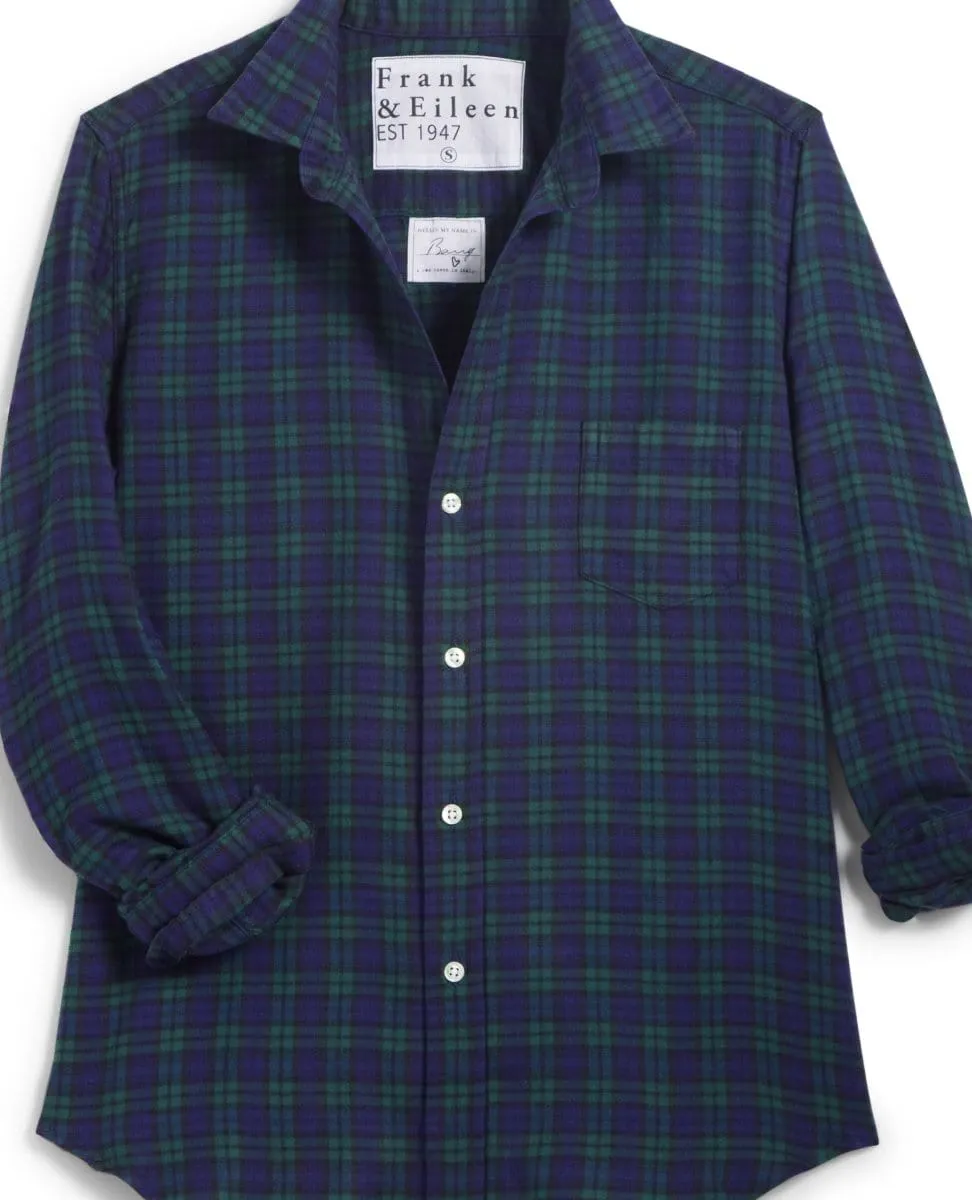 Barry Tailored Navy Black Green Plaid