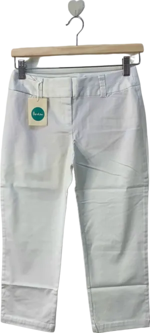 Boden White Straight Leg Trousers US 10L UK 14 LONG