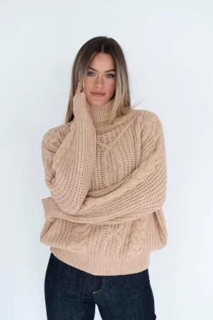 Bonfire Super Soft Roll Neck Salmon Jumper