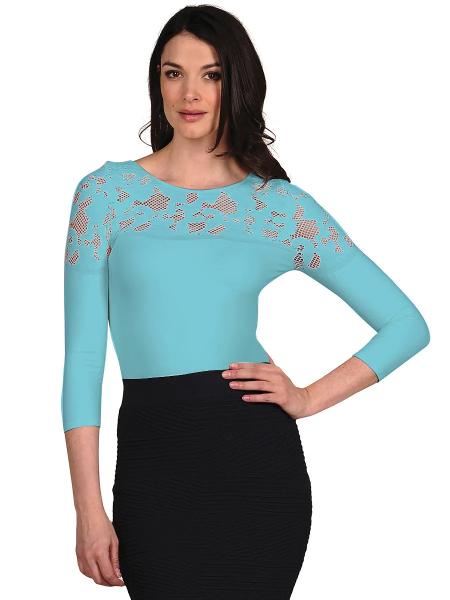 Crochet 3/4 Sleeve Top - FINAL SALE