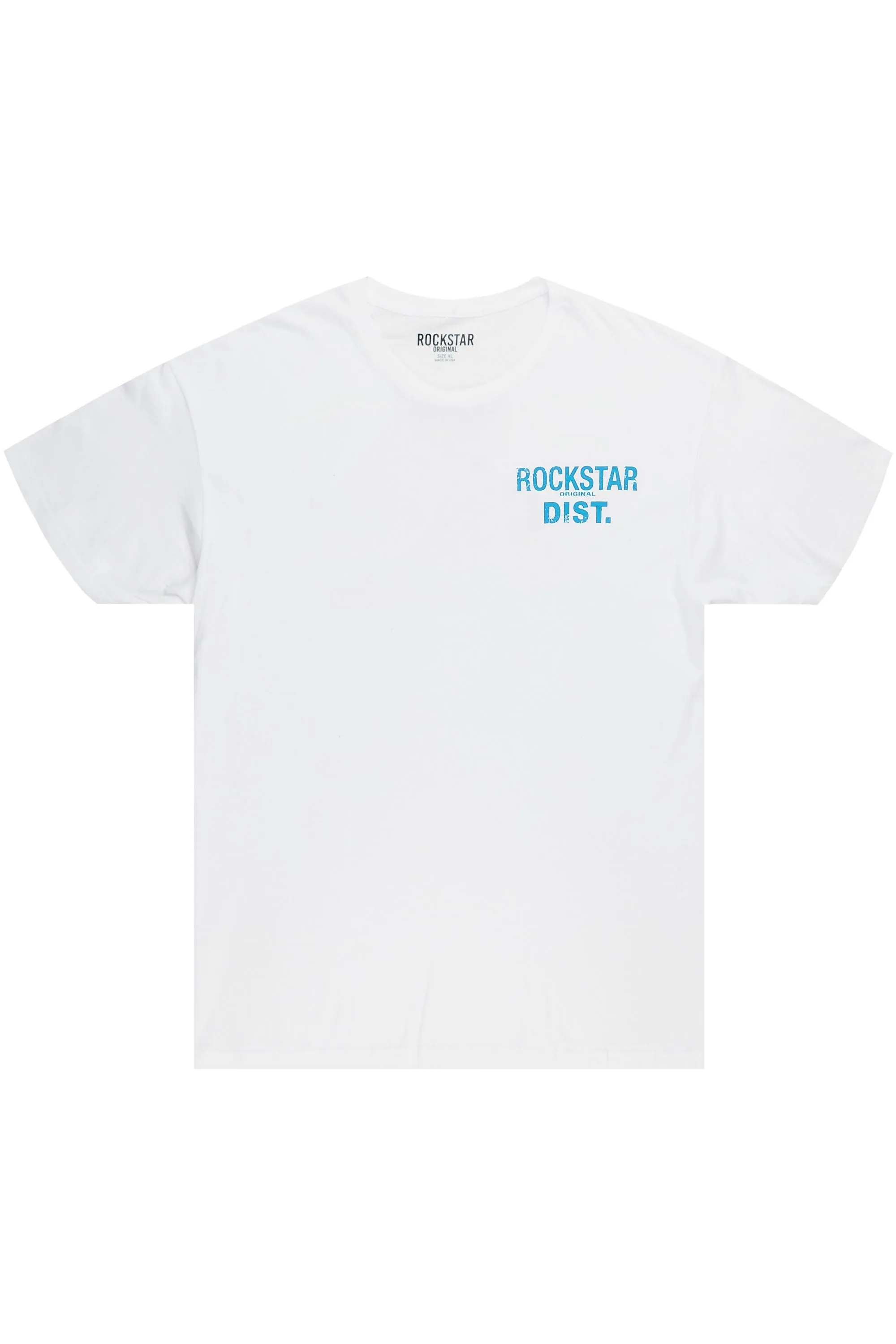 Dalasia White/Blue Oversized Tee