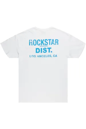 Dalasia White/Blue Oversized Tee