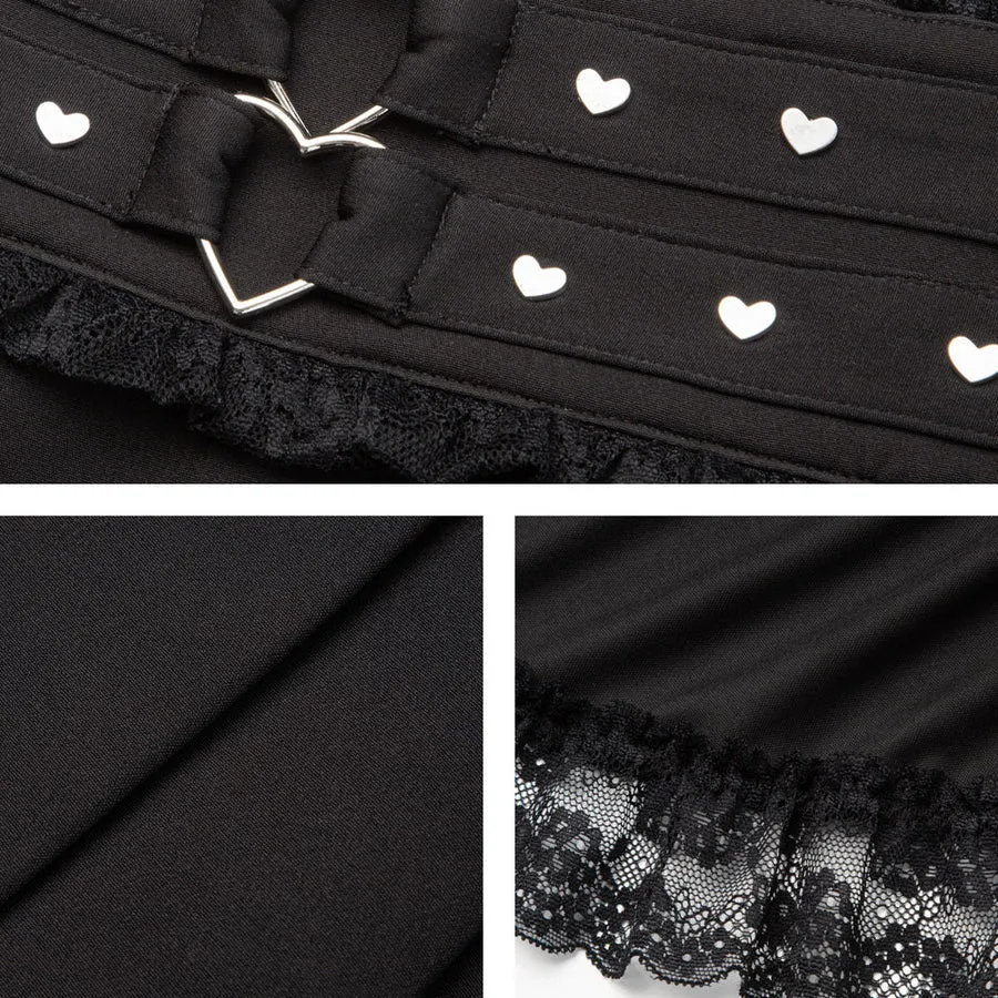 Dear My Love jirai kei heart stud skirt