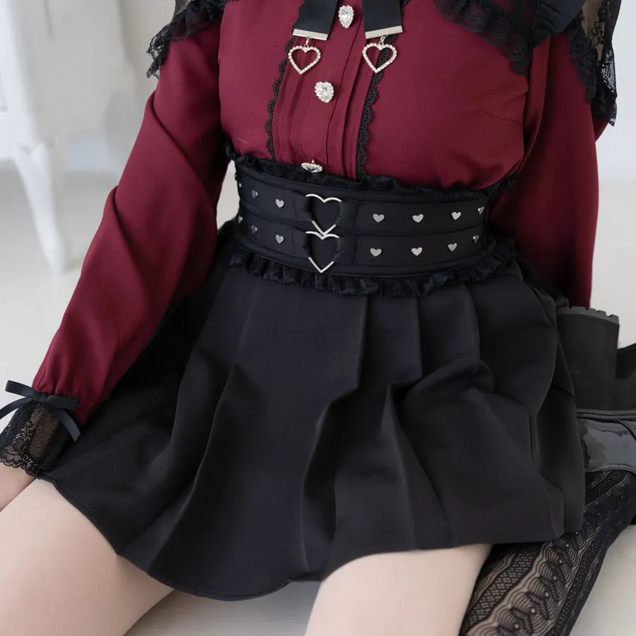 Dear My Love jirai kei heart stud skirt