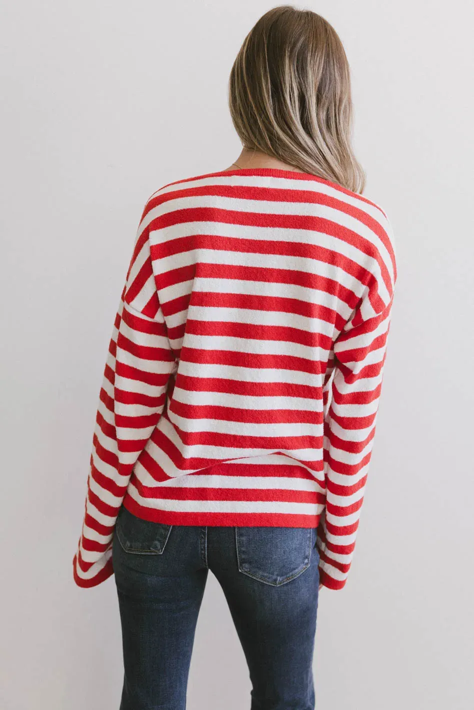 Destinia Striped Top in Red