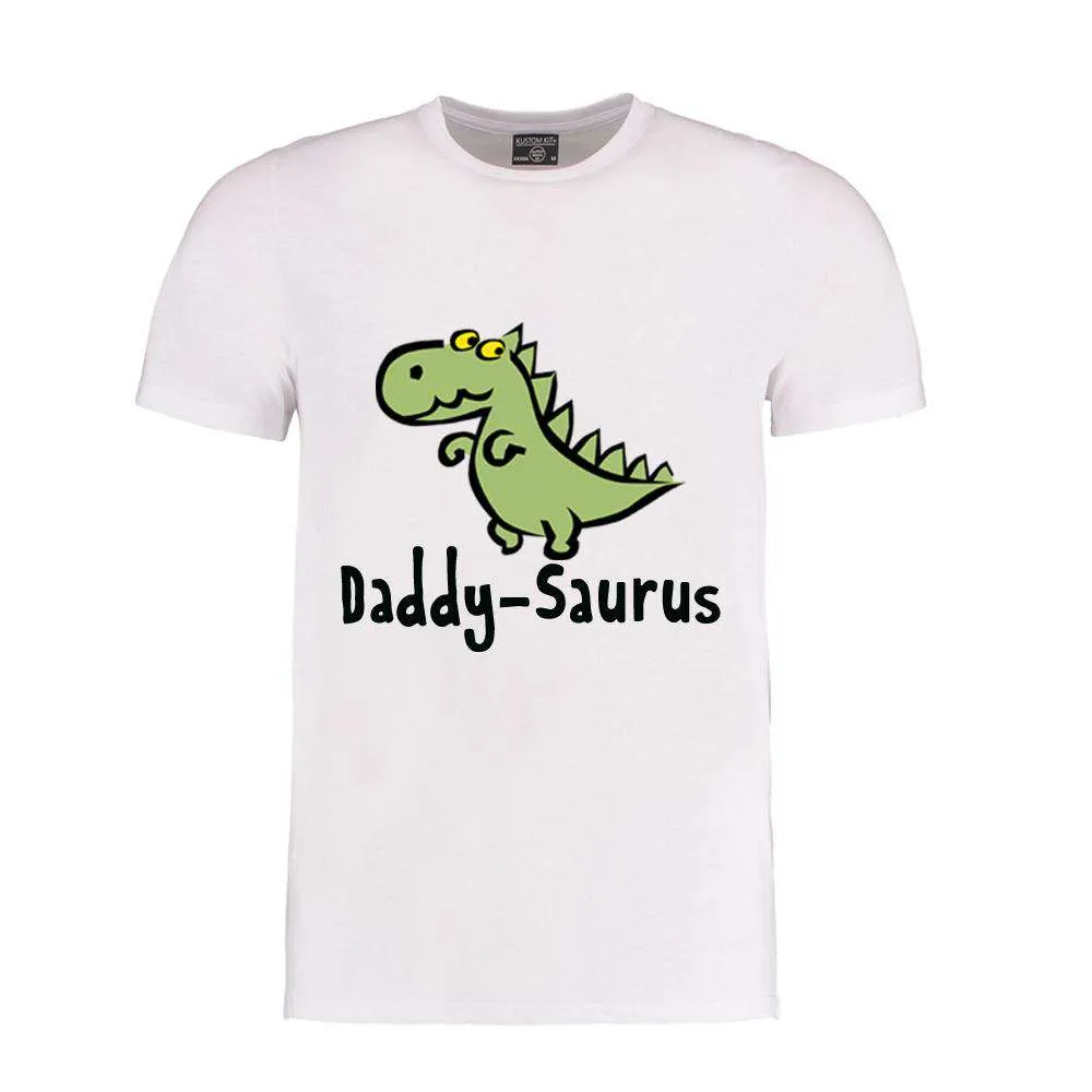 Dino Family White Matching Crew Tees (MRK X)