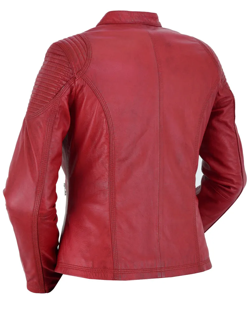 DS5501 Cabernet - Women's Fashion Leather Jacket