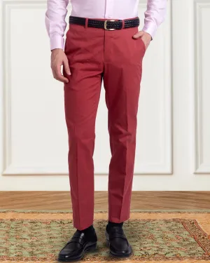 Dugdale Cotton Brick Red Twill Pant