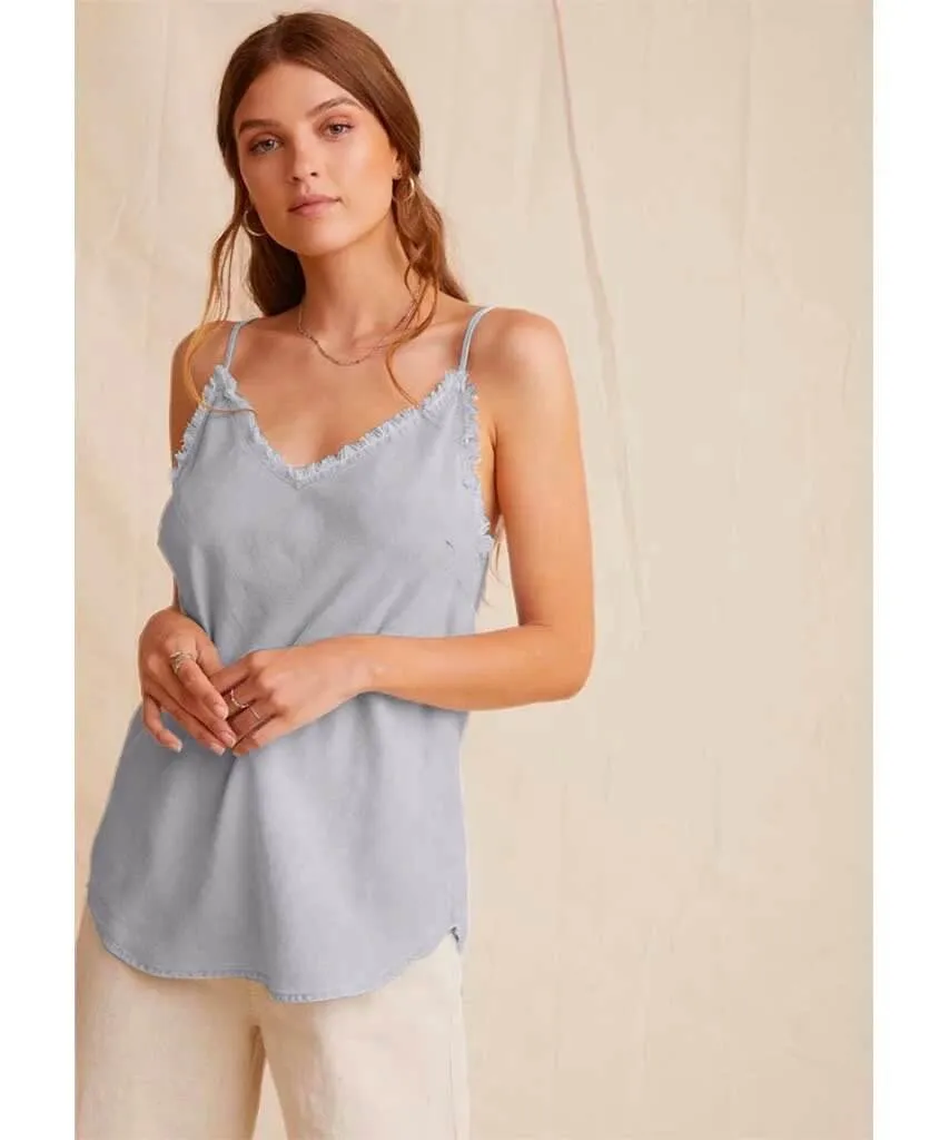 Frayed Cami Silver