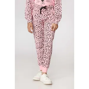 Girls Pink Fleece Trousers PW2858