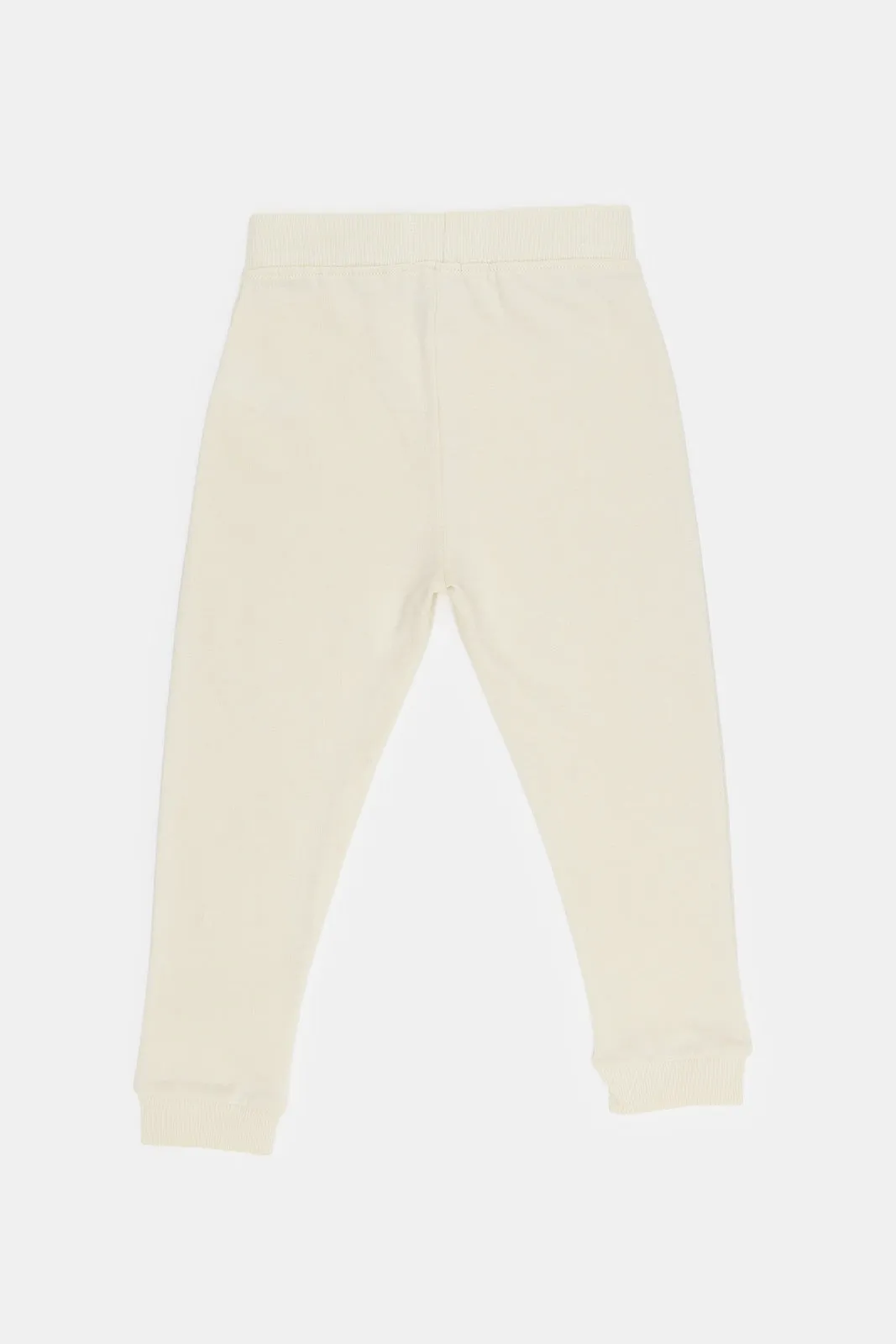 Infant Boys Cream Jogger Pants