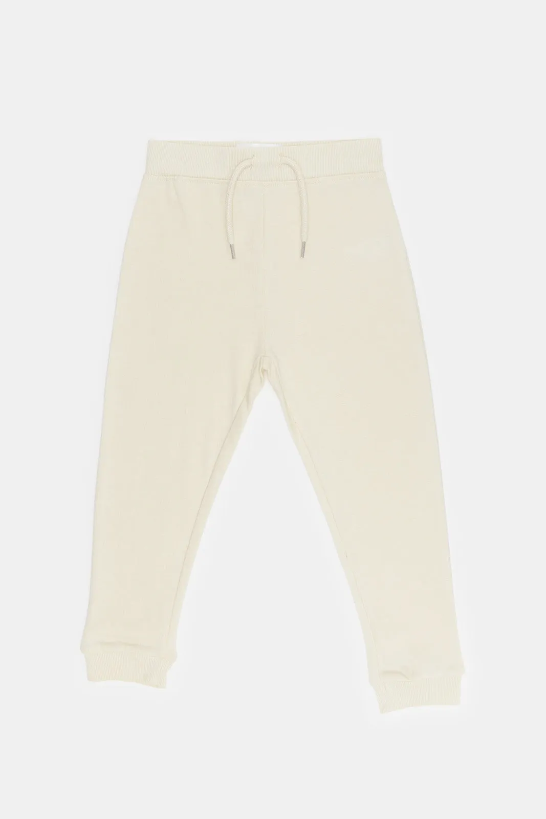 Infant Boys Cream Jogger Pants