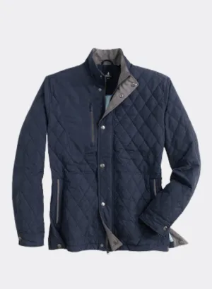 Johnnie-O Juno Quilted Snap Jacket In Navy