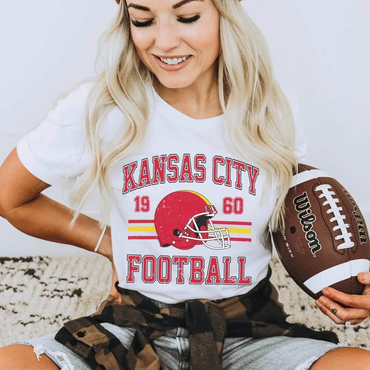 Kansas City Football Wholesale Bella Graphic Tee - Fast Shipping