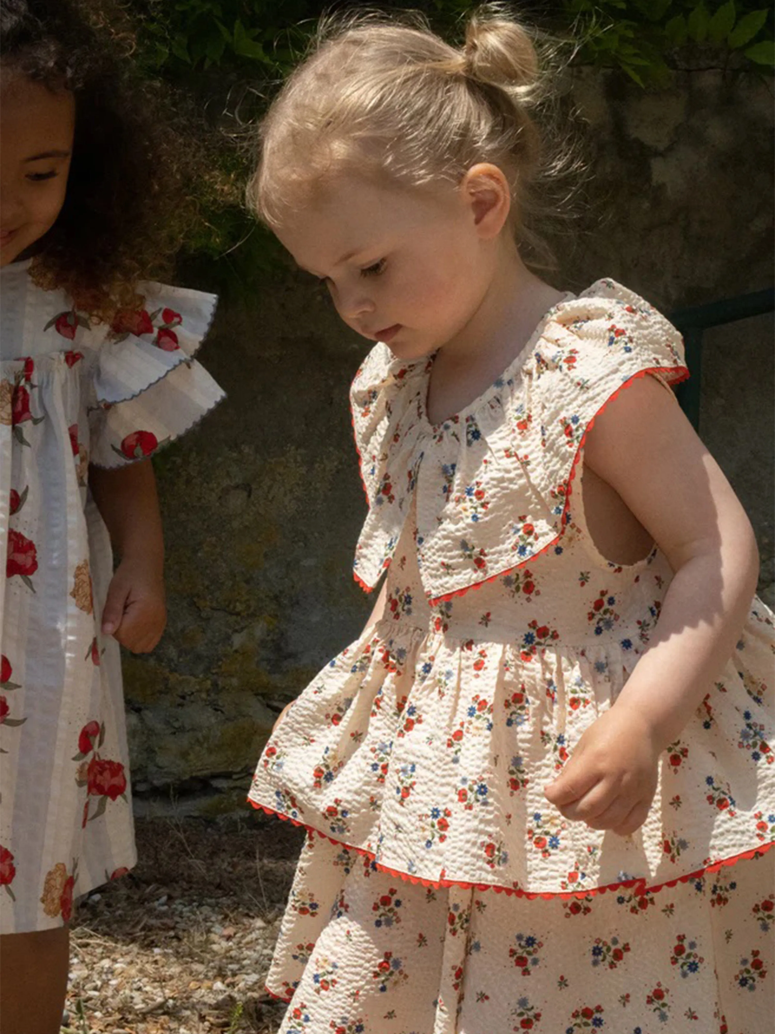 Konges Sløjd Girls Bella Frill Dress in Multicolour