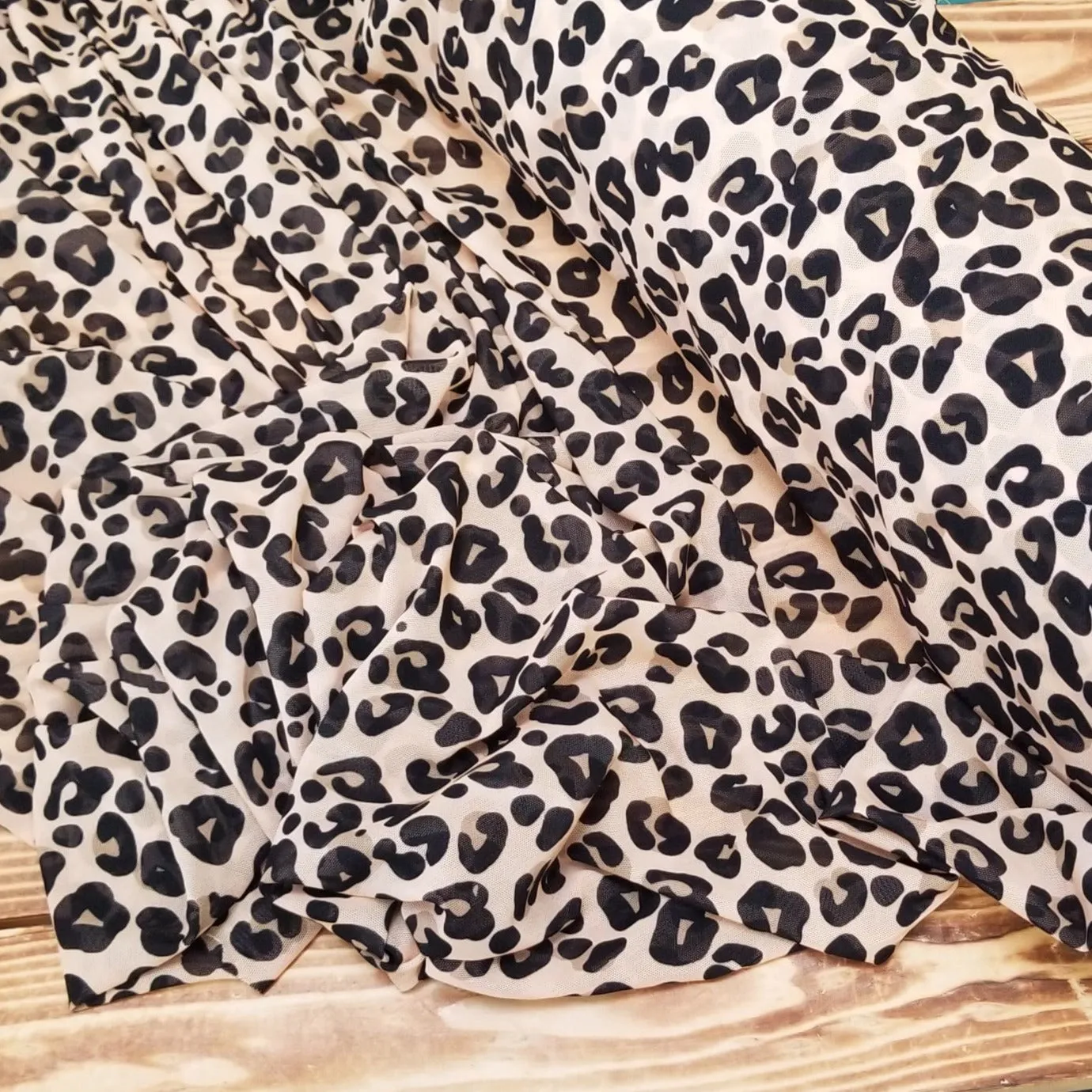 LA Finch 5 yard precuts. 5 yards of Designer Deadstock Animal Print Nylon Spandex Mesh Knit-