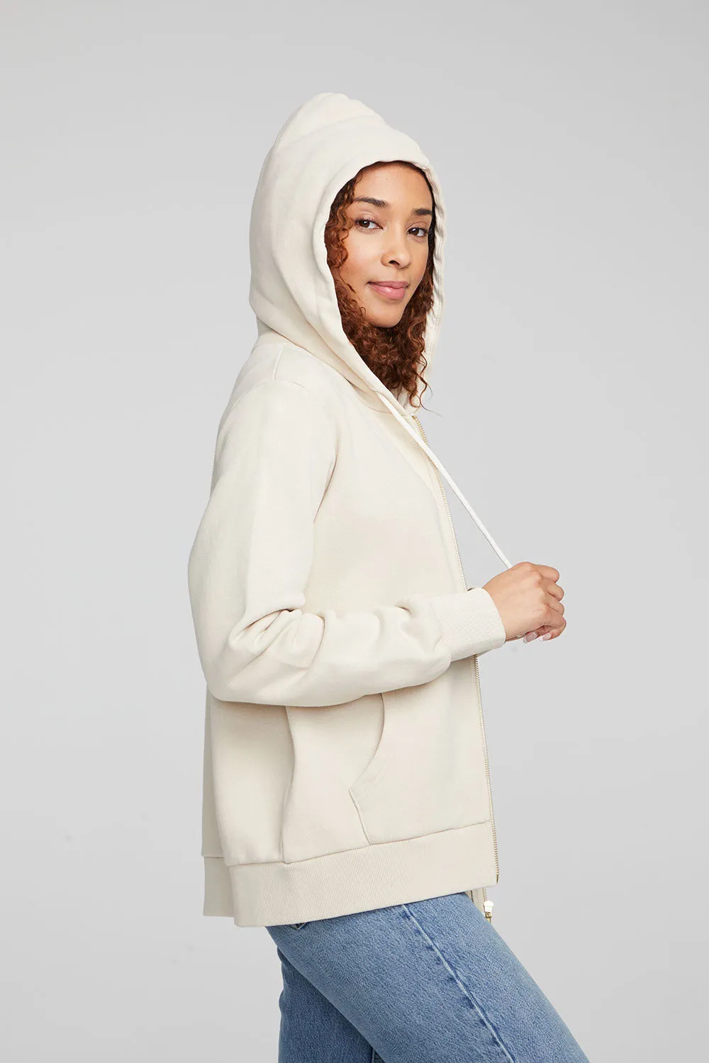 Lex Oatmeal Zip Up Hoodie