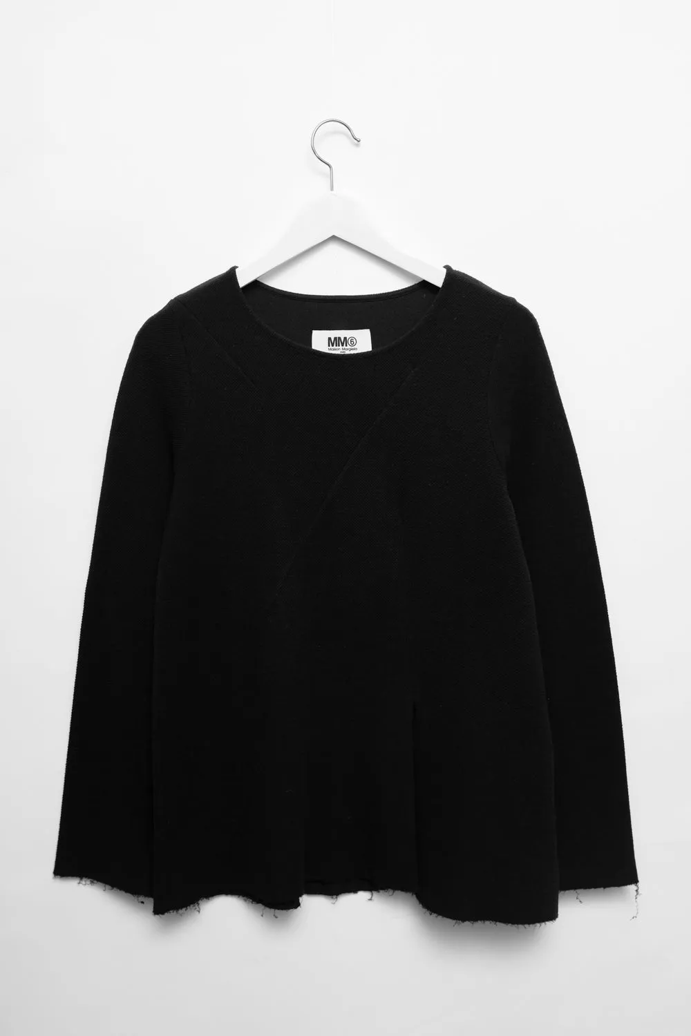 MAISON MARGIELA MM6 BLACK WOOL BLEND SWEATER