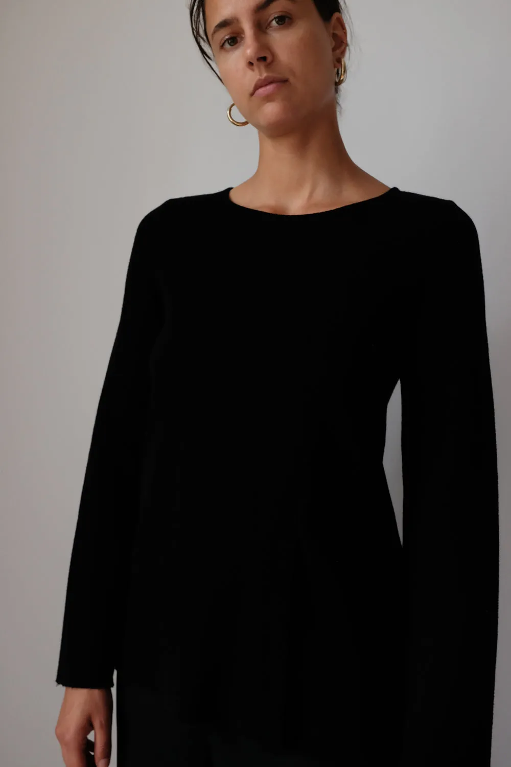 MAISON MARGIELA MM6 BLACK WOOL BLEND SWEATER