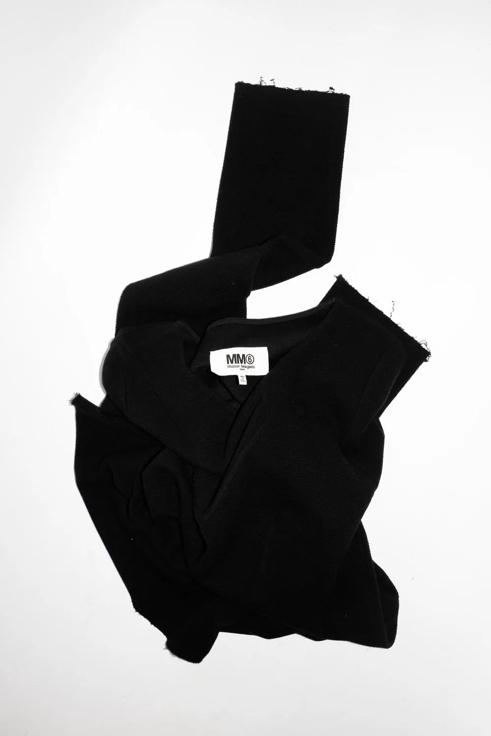 MAISON MARGIELA MM6 BLACK WOOL BLEND SWEATER