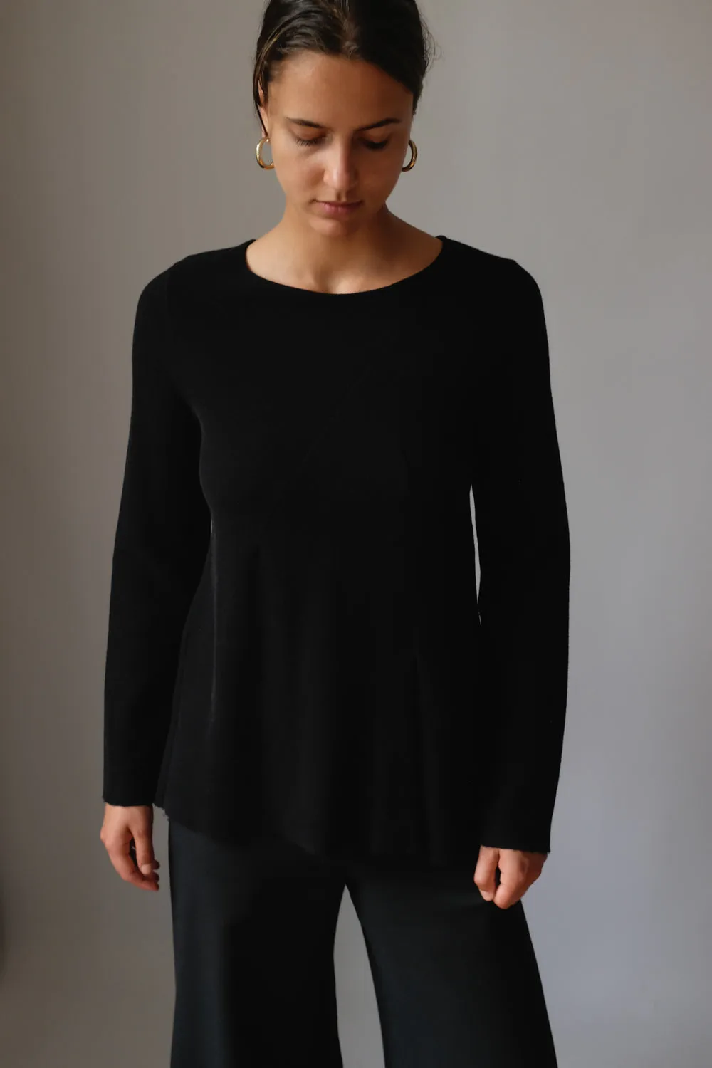 MAISON MARGIELA MM6 BLACK WOOL BLEND SWEATER