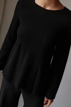 MAISON MARGIELA MM6 BLACK WOOL BLEND SWEATER