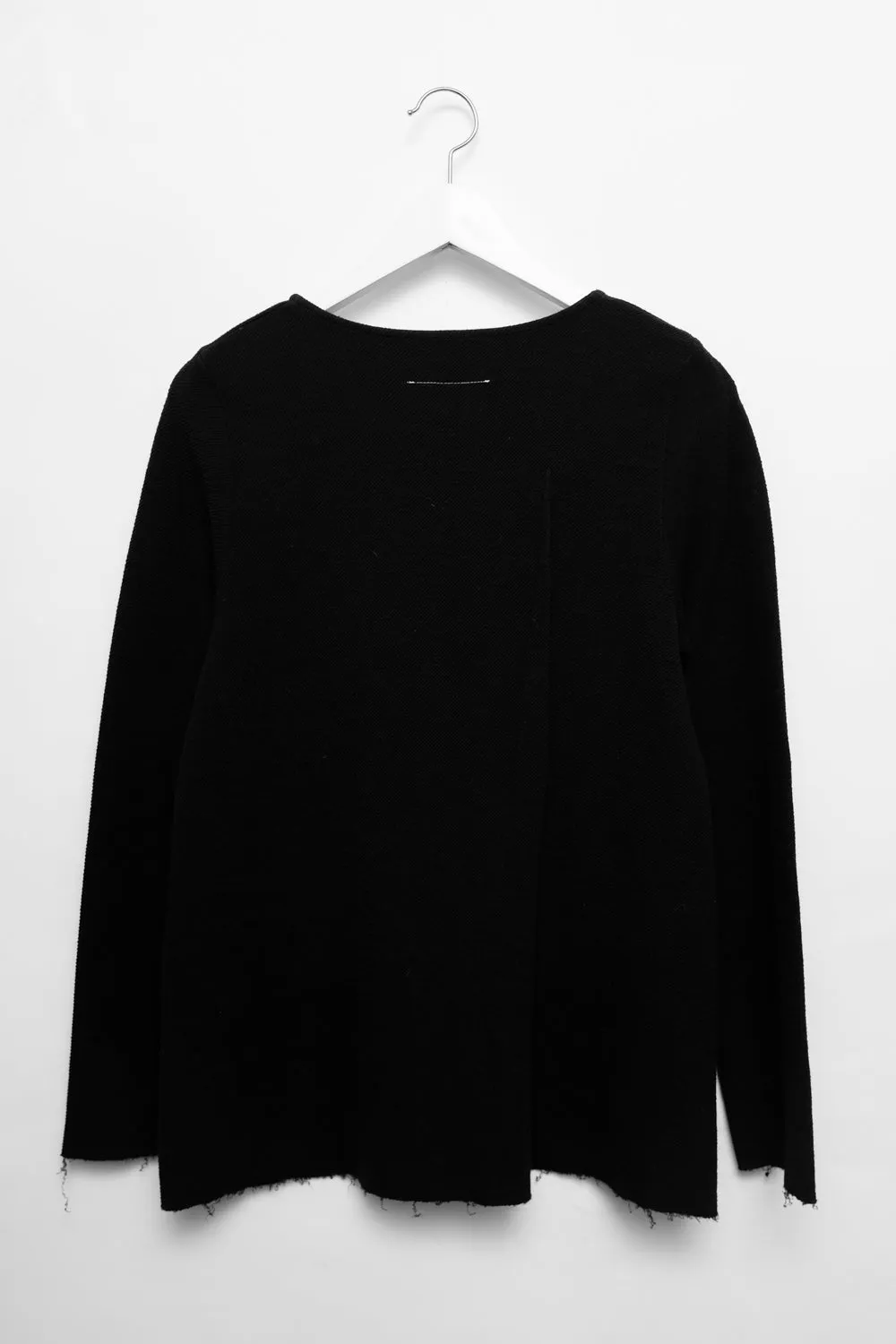 MAISON MARGIELA MM6 BLACK WOOL BLEND SWEATER