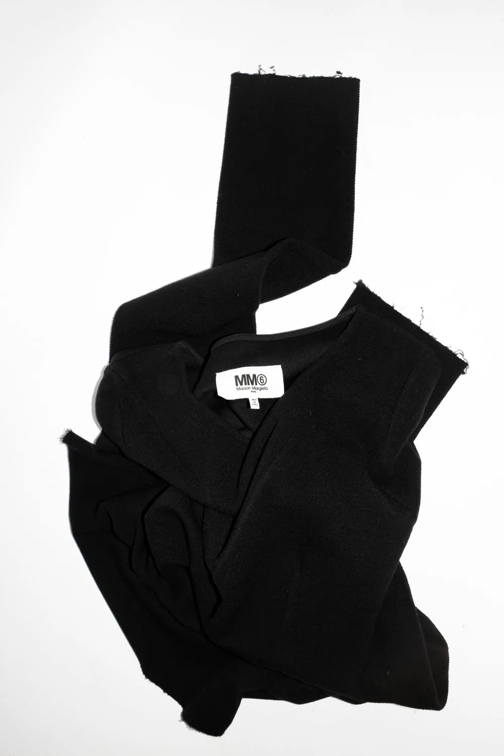 MAISON MARGIELA MM6 BLACK WOOL BLEND SWEATER