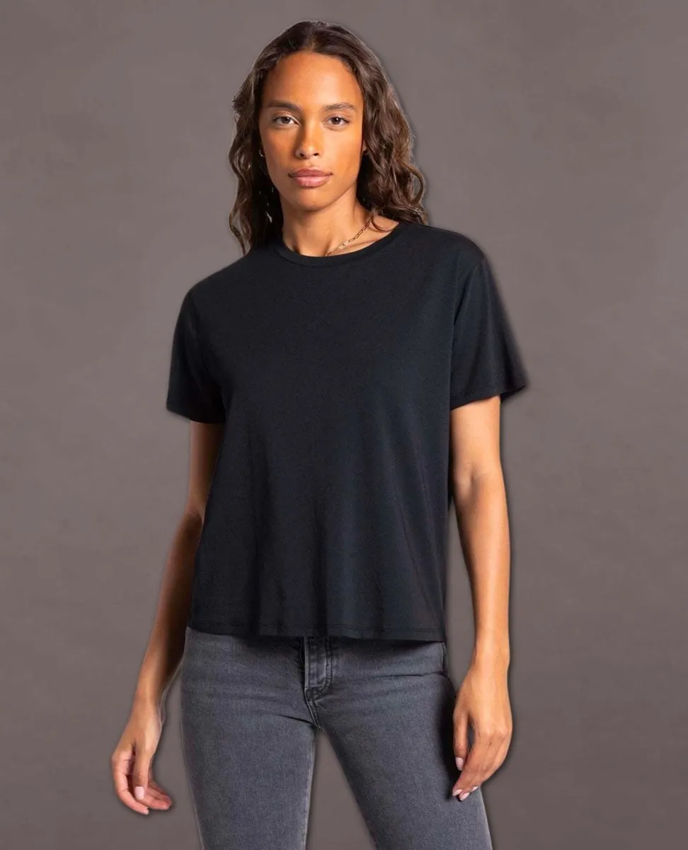 Marlowe Short Sleeve Black Tee