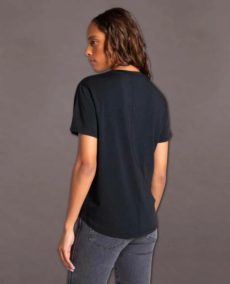 Marlowe Short Sleeve Black Tee