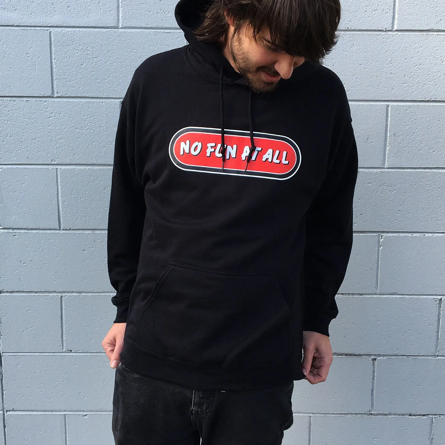 No Fun At All Logo Hoodie (Black)