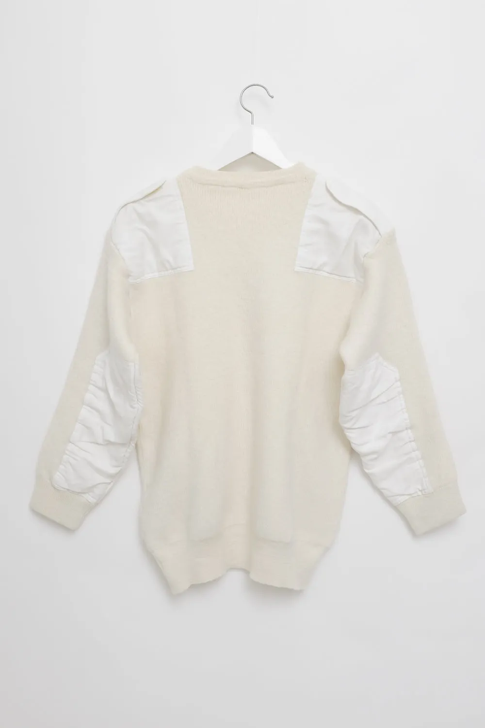 POCKETS CHUNKY CREAM VINTAGE WOOL SWEATER