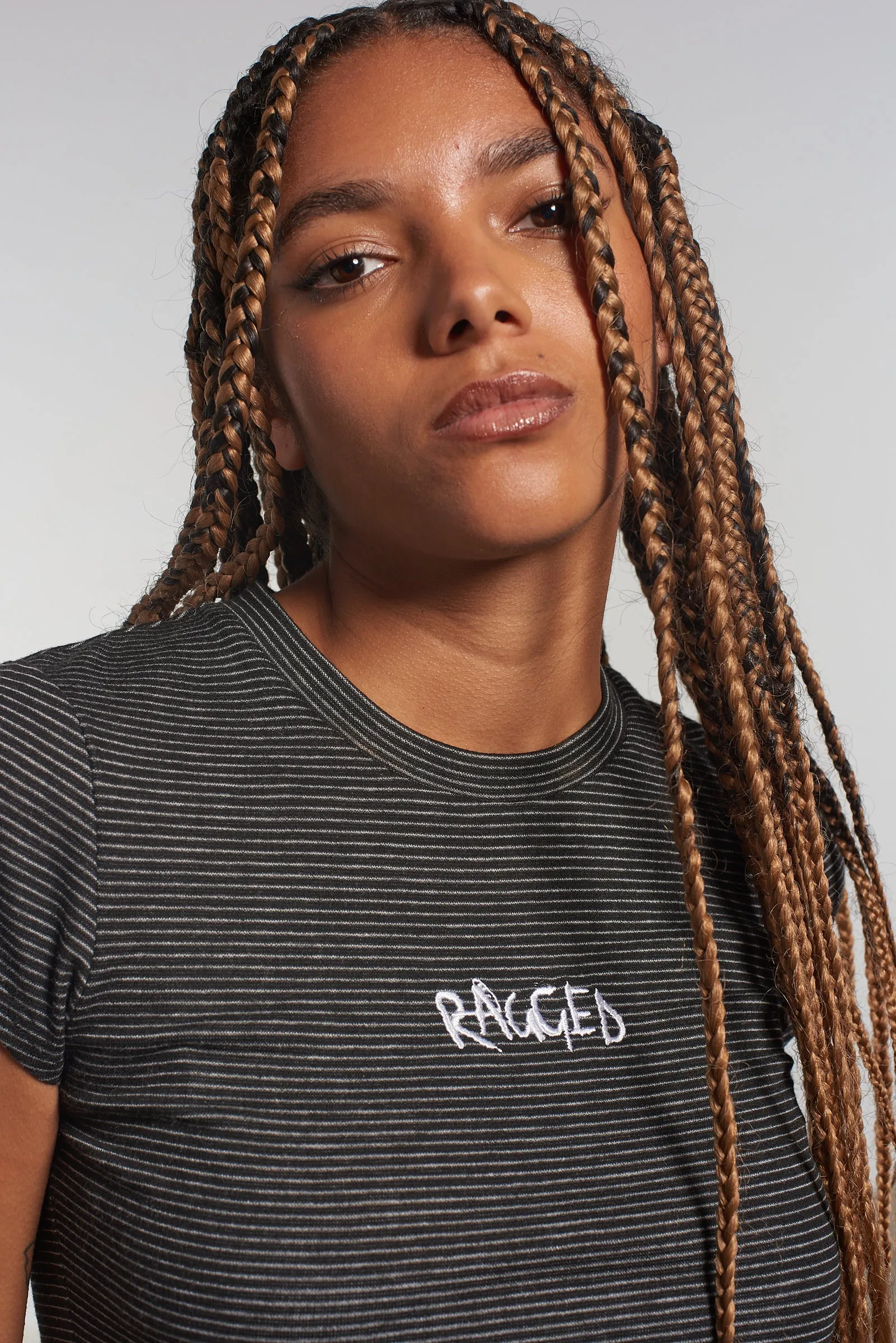 Ragged Stripe Baby Tee