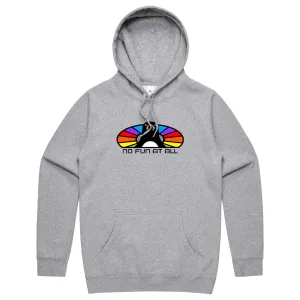 Rainbow Penguin Hoodie (Grey Marle)