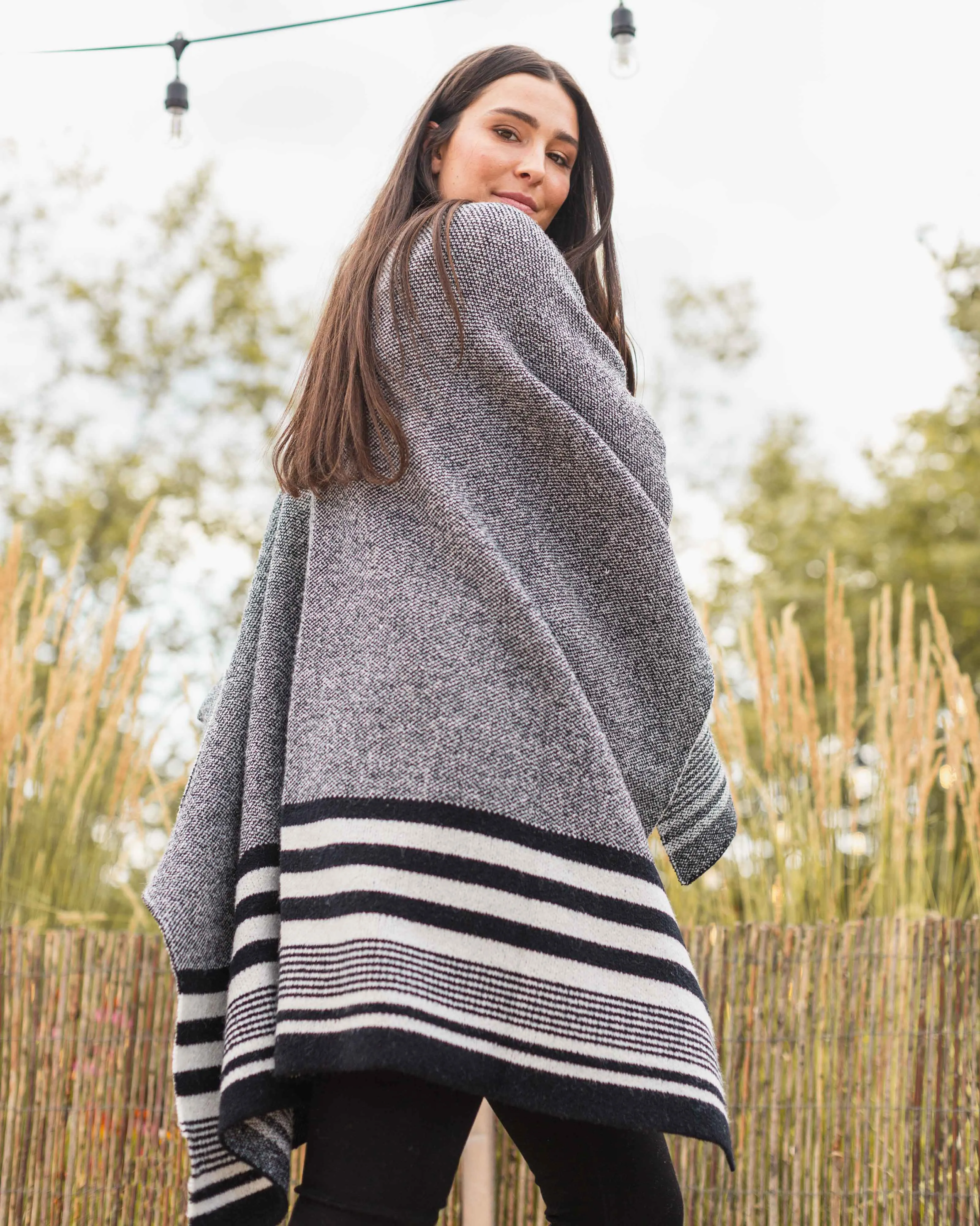 Recycled Sweater Poncho