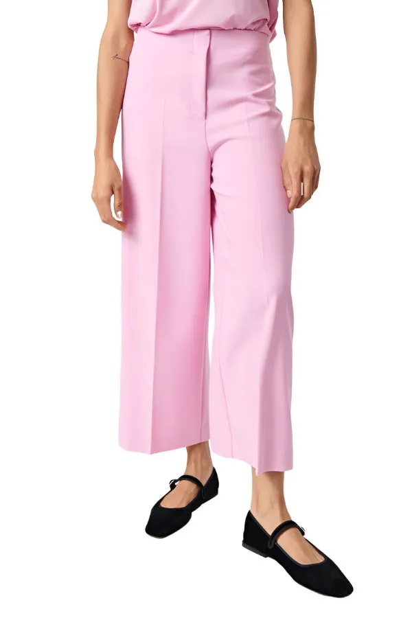 Soaked Womens Corinne Wide Cropped Pants Pastel Lavender