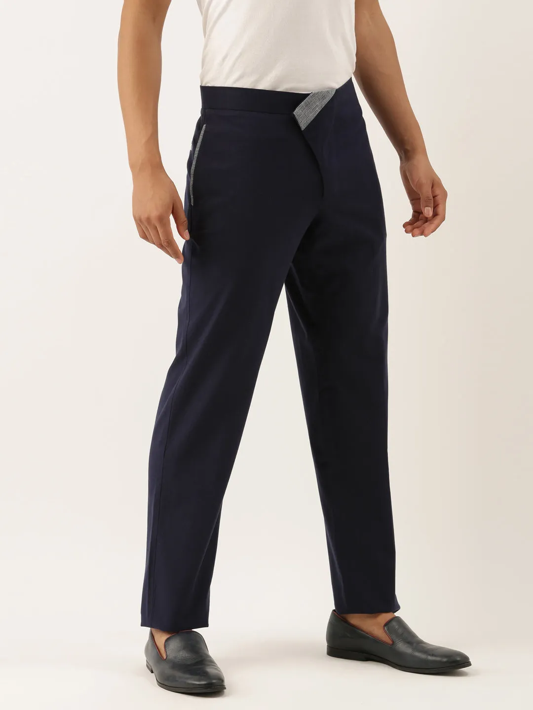 Stylish Blue Malai Cotton Trousers - MMP068