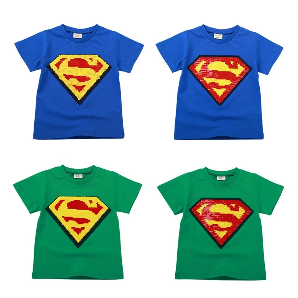 Summer Chic Casual Reversible Cotton Print T-shirt For Kids