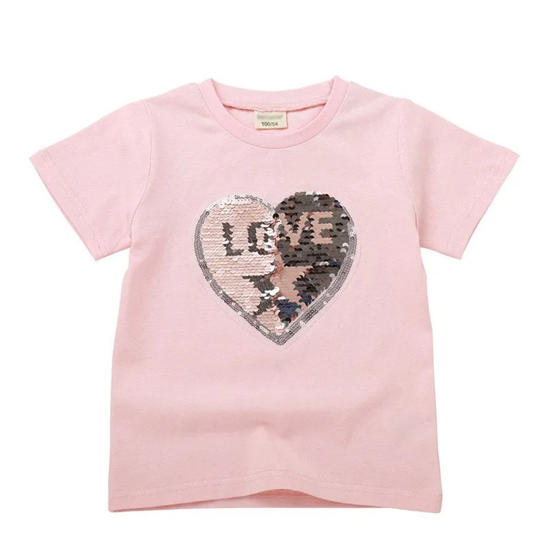 Summer Chic Casual Reversible Cotton Print T-shirt For Kids