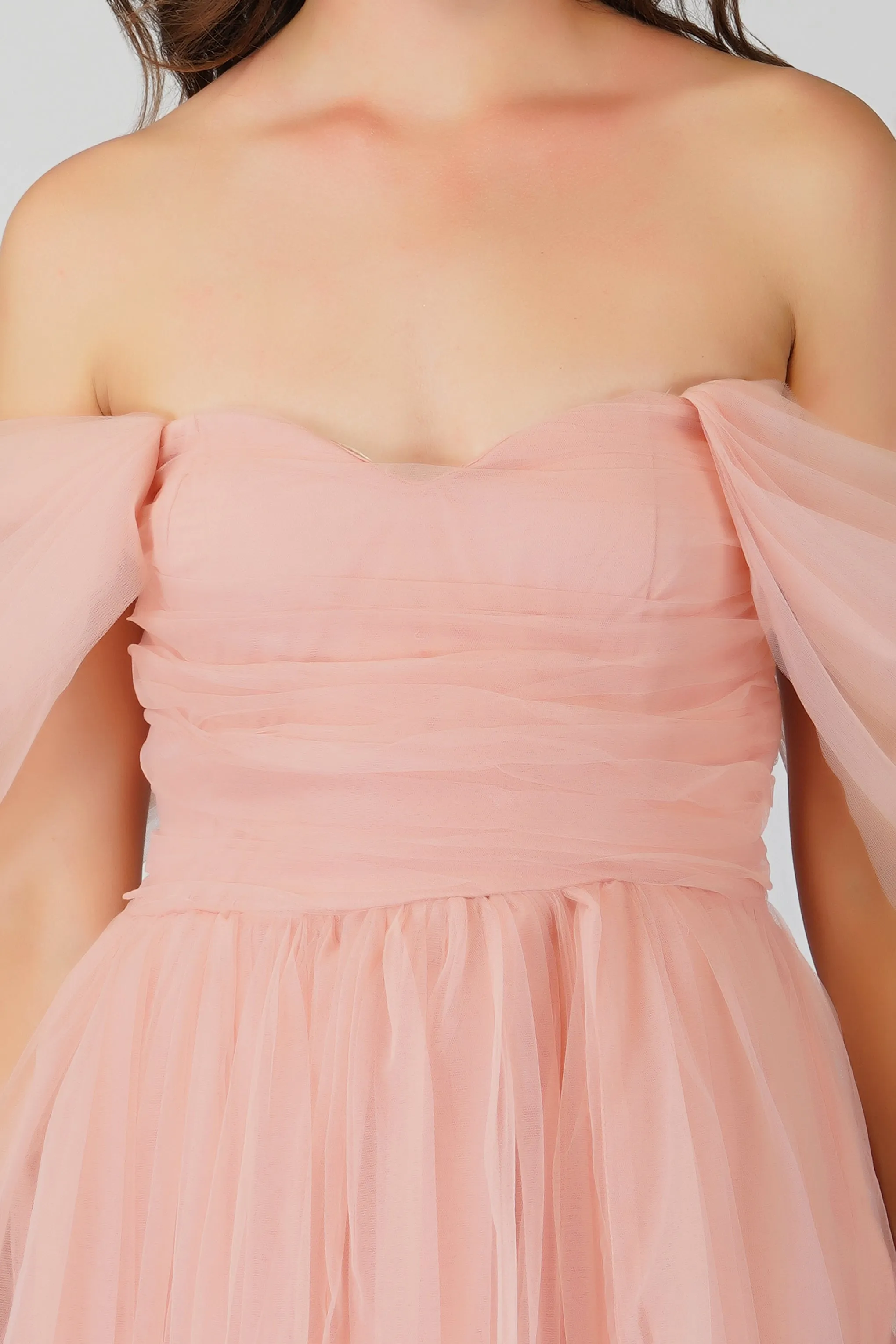 Sydney Light Pink Tulle Mini Dress