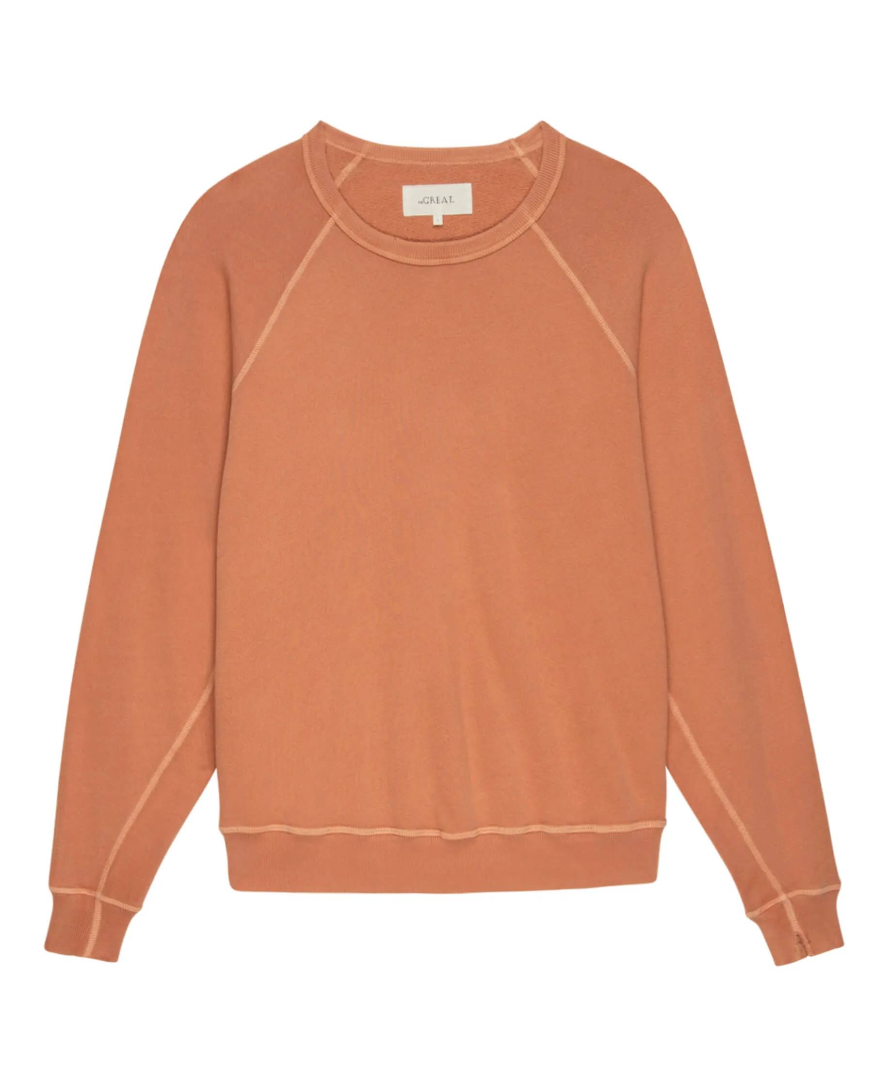 The College Sweatshirt. Solid -- Sun Dried Orange